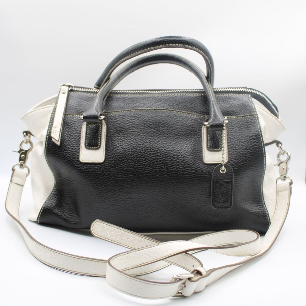 Clark's Black and White Block Leather Purse